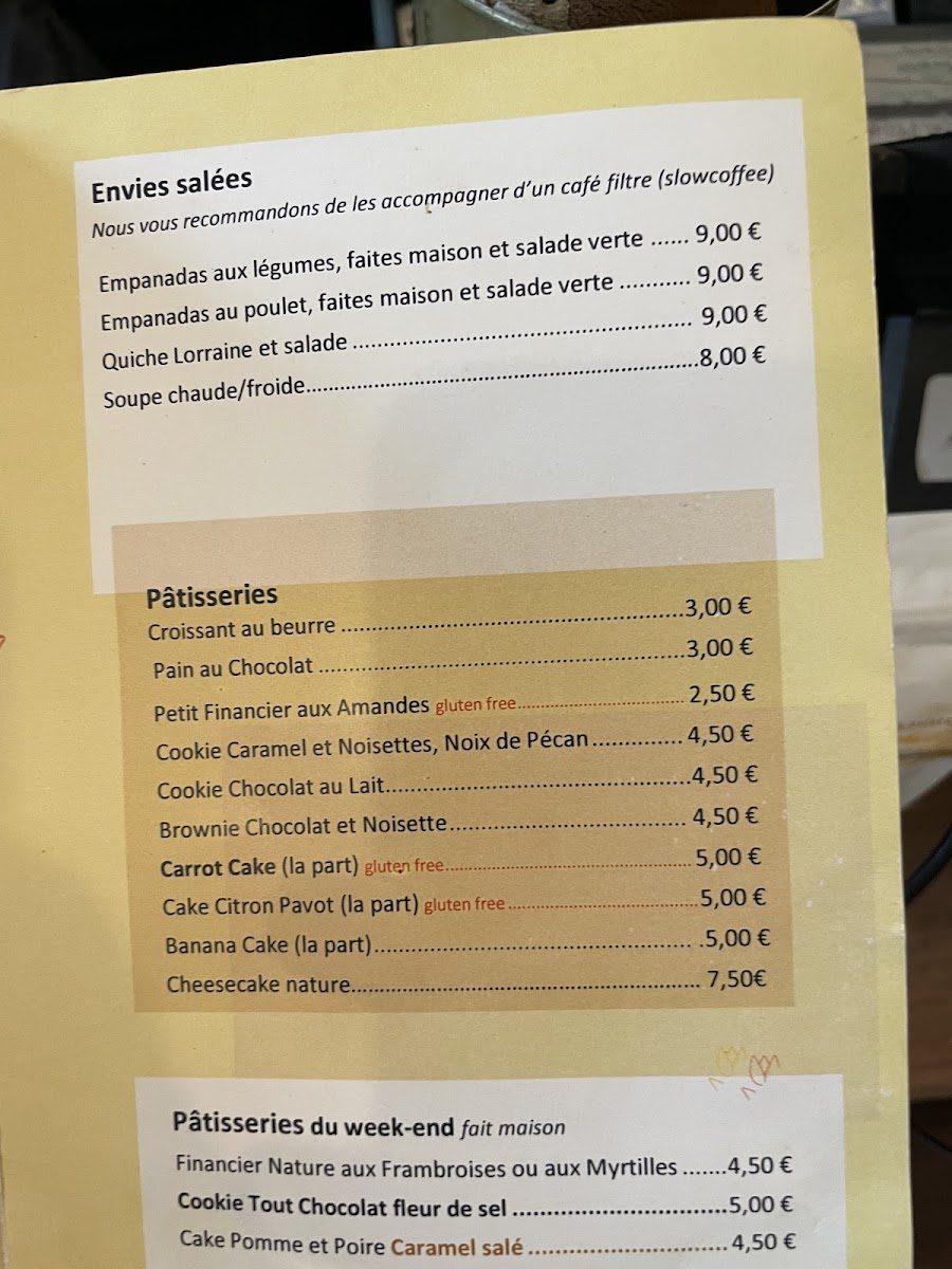 Menu The Cafeotheque Of Paris-1