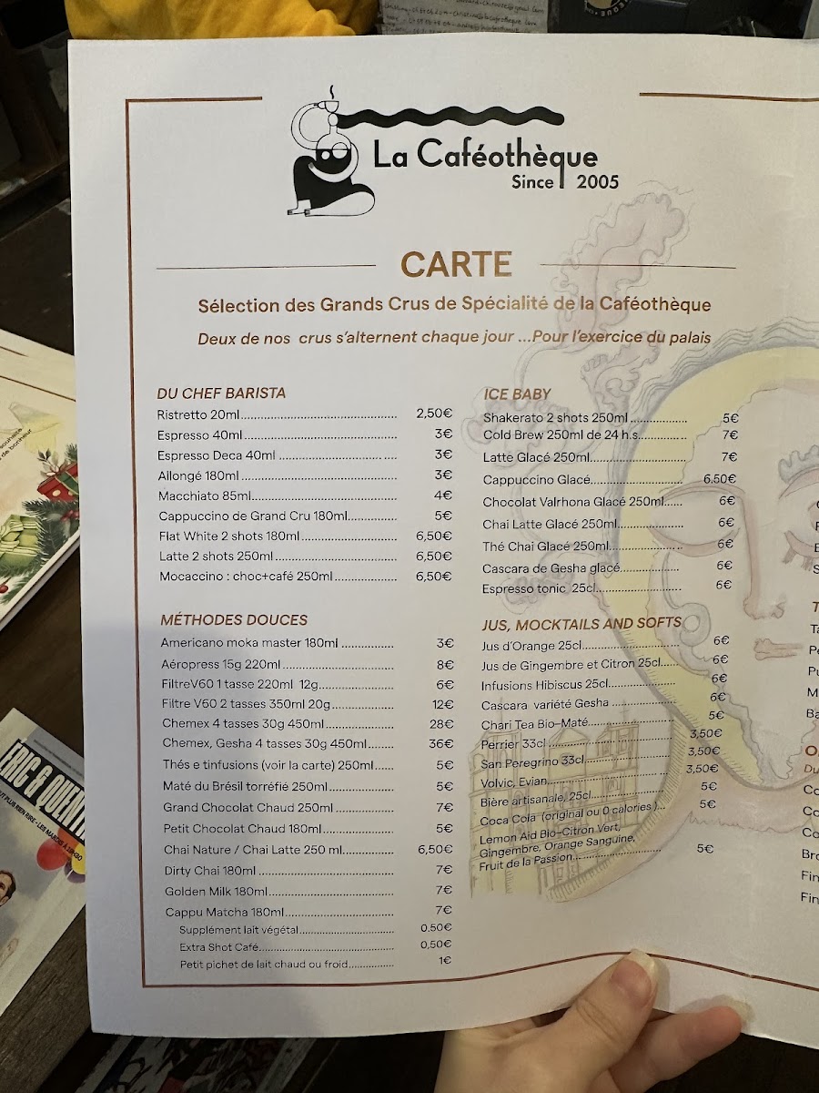 Menu The Cafeotheque Of Paris-10