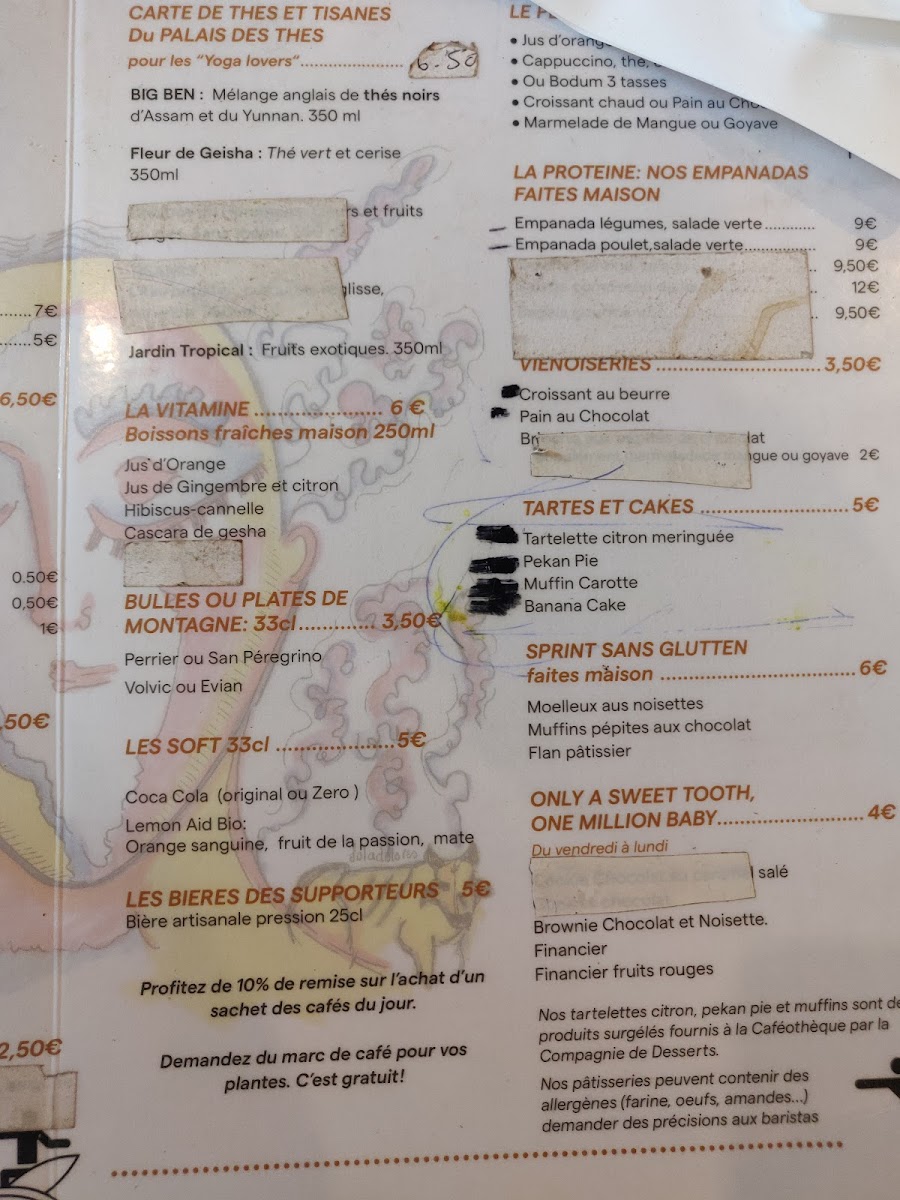 Menu The Cafeotheque Of Paris-9